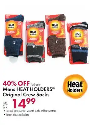 Boscov's Mens heat holders original crew socks offer