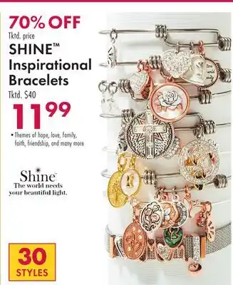 Boscov's Shine inspirational bracelets offer