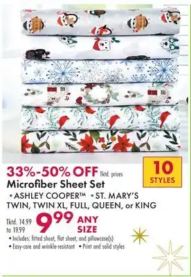Boscov's Microfiber sheet set offer