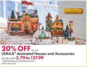 Boscov's Lemax animated houses and accessories offer