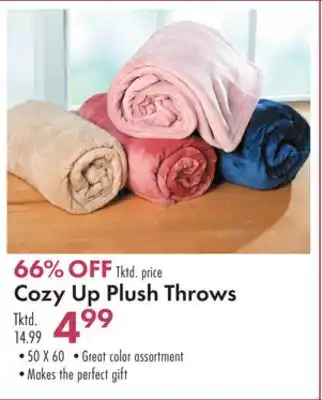 Boscov's Cozy up plush throws offer