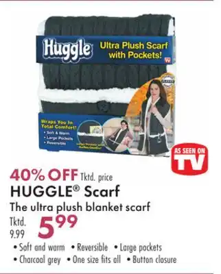 Boscov's Huggle scarf the ultra plush blanket offer