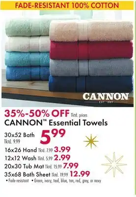 Boscov's Cannon essential towels offer