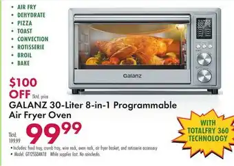 Boscov's Galanz 30-liter 8-in-1 programmable air fryer oven offer