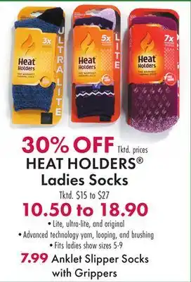 Boscov's Heat holders ladies socks offer