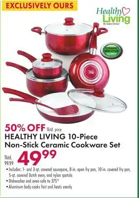 Boscov's Healthy living 10-piece non-stick ceramic cookware set offer
