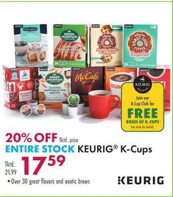 Boscov's Keurig k-cups offer