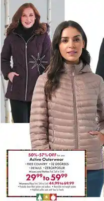 Boscov's Active outerwear offer