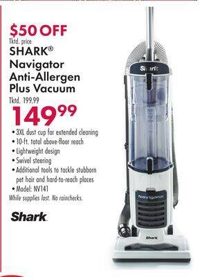 Boscov's Shark navigator anti-allergen plus vacuum offer
