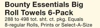 Fairway Store Market Bounty essentials big roll towels 6-pack offer