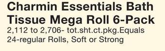 Fairway Store Market Charmin essentials bath tissue mega roll 6-pack offer