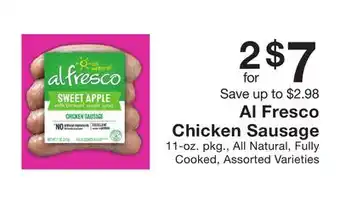 Fairway Store Market Al fresco chicken sausage offer