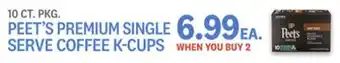 Kings Food Markets Peet's premium single serve coffee k-cups offer