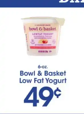 Price Rite Bowl & basket low fat yogurt offer