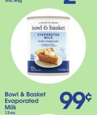 Price Rite Bowl & basket evaporated milk offer