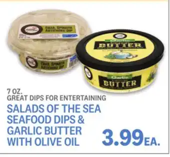 Kings Food Markets Salads of the sea seafood dips & garlic butter with olive oil offer