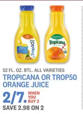 Kings Food Markets Tropicana or trop50 orange juice offer