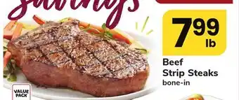 ACME Beef strip steaks offer