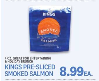 Kings Food Markets Kings pre-sliced smoked salmon offer