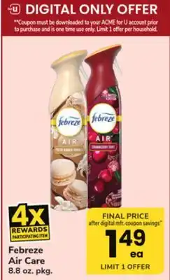 ACME Febreze air care offer