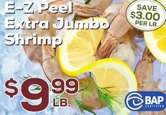 DeCicco & Sons E-z peel extra jumbo shrimp offer