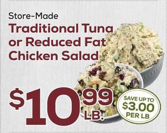 DeCicco & Sons Traditional tuna or reduced fat chicken salad offer