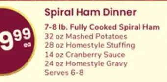 ACME Spiral ham dinner offer