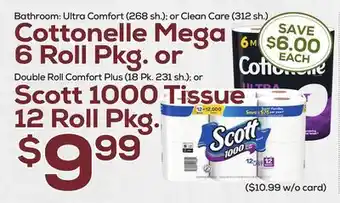 DeCicco & Sons Cottonelle mega 6 roll pkg offer