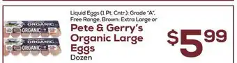DeCicco & Sons Pete & gerry's organic large eggs offer