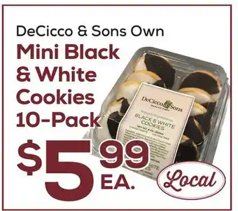 DeCicco & Sons Decicco & sons own mini black & white cookies 10-pack offer