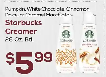 DeCicco & Sons Starbucks creamer offer