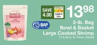 The Fresh Grocer 2-lb. bag bowl & basket large cooked shrimp offer