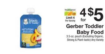 The Fresh Grocer Toddler baby food offer