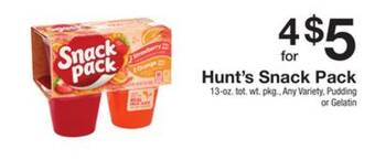 The Fresh Grocer Snack pack offer