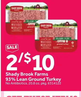 Stop&Shop Shady brook farms 93% lean ground turkey offer