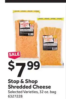 Stop&Shop Stop & shop shredded cheese offer