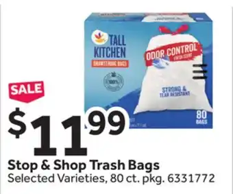 Stop&Shop Stop & shop trash bags offer