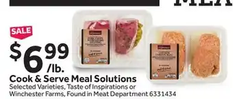Stop&Shop Cook & serve meal solutions offer