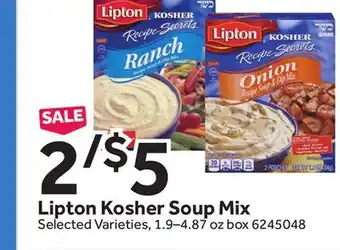 Stop&Shop Lipton kosher soup mix offer