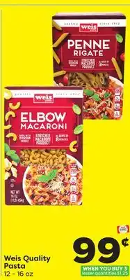 Weis Markets Weis quality pasta offer