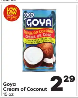 Weis Markets Goya cream of coconut offer