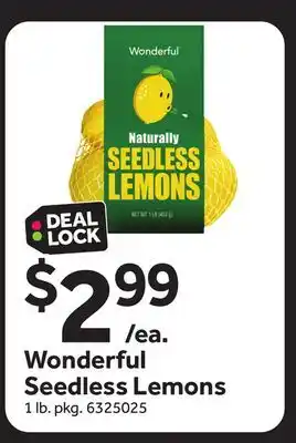 Stop&Shop Wonderful seedless lemons offer