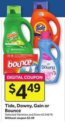 Stop&Shop Tide, downy, gain or bounce offer