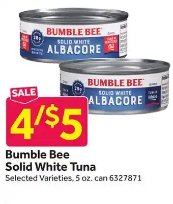 Stop&Shop Bumble bee solid white tuna offer