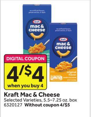 Stop&Shop Kraft mac & cheese offer
