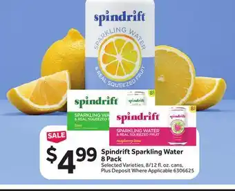 Stop&Shop Spindrift sparkling water 8 pack offer