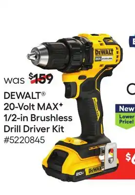 Lowe's Dewalt 20-volt max f 1/4-in brushless impact driver kit offer