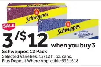 Stop&Shop Schweppes 12 pack offer