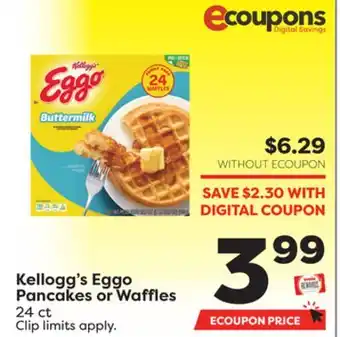 Weis Markets Kellogg's eggo pancakes or waffles offer