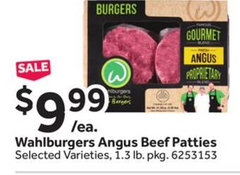 Stop&Shop Wahlburgers angus beef patties offer